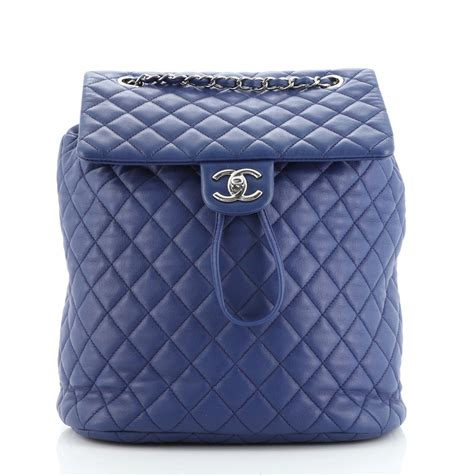 chanel urban spirit backpack blue